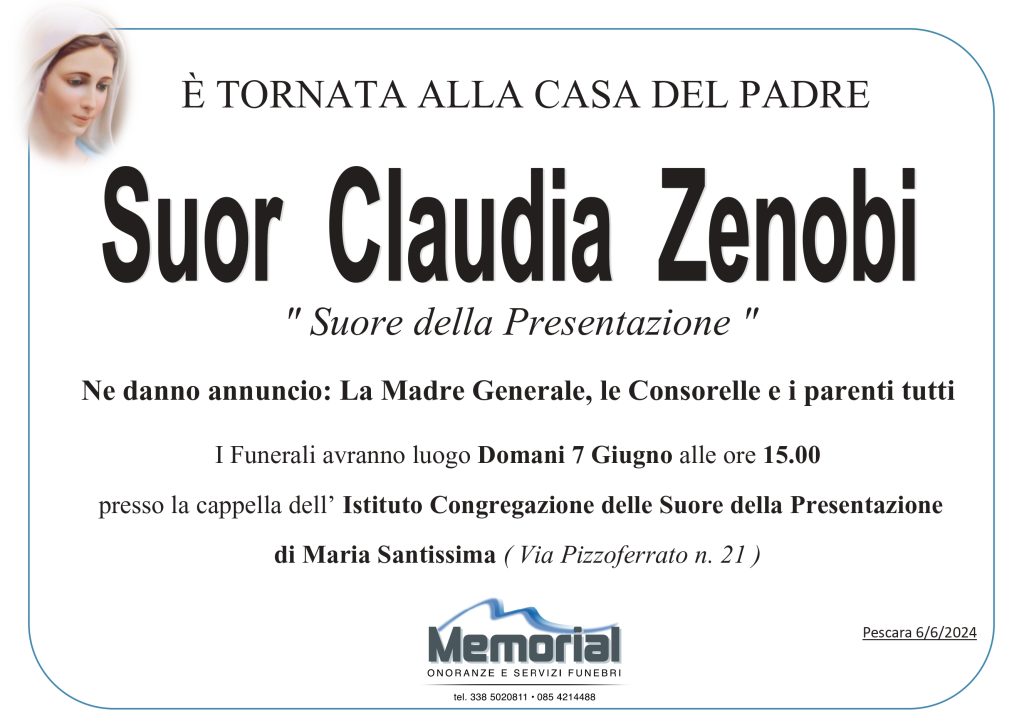 Suor Claudia Zenobi