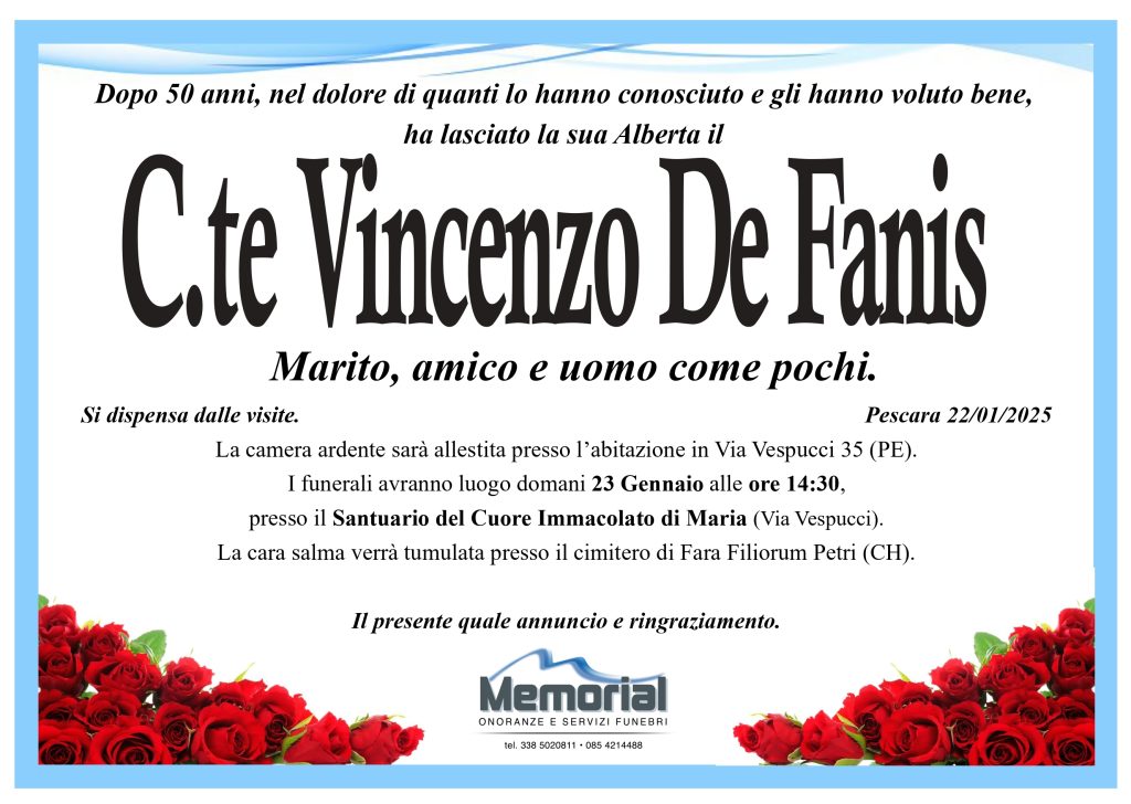Comandante Vincenzo De Fanis