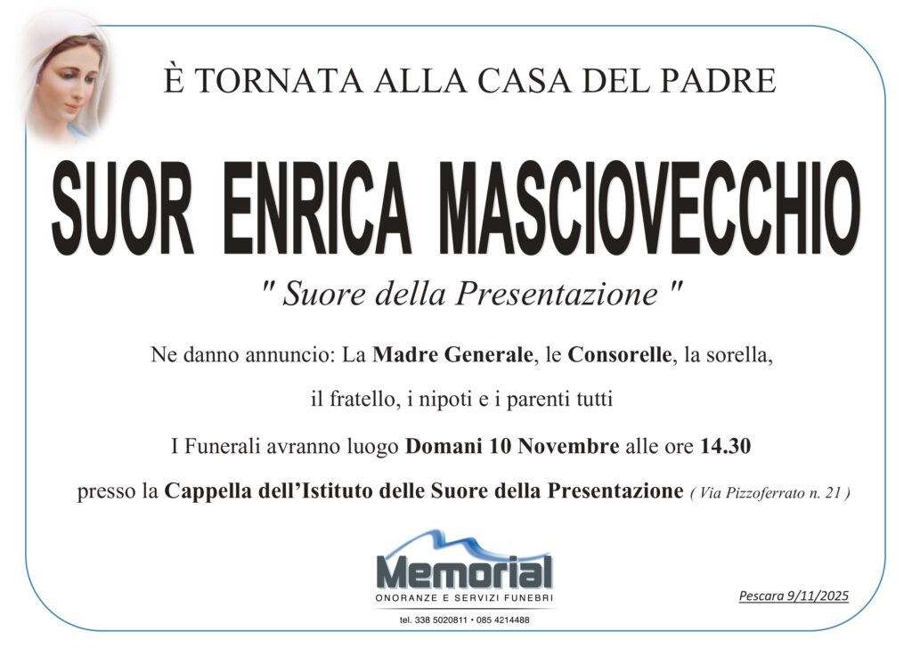 Suor Enrica Masciovecchio