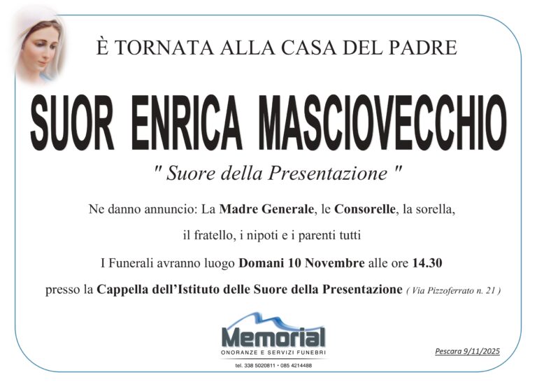 Suor Enrica Masciovecchio